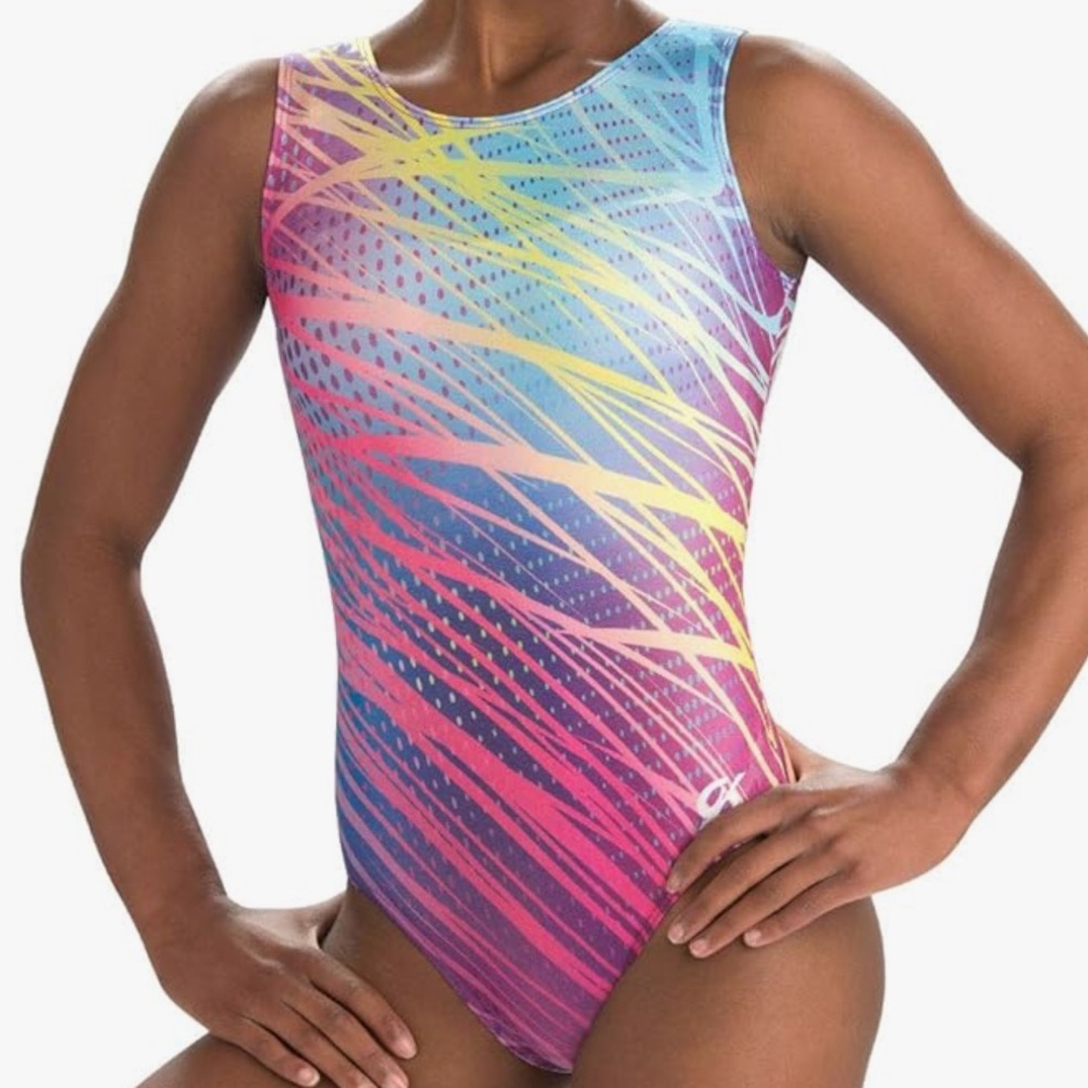 GK Girls Gymnastics Leotards Rainbow Fields Dance Ballet One Piece